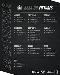 Upcoming NUFC Fixtures for the New Season