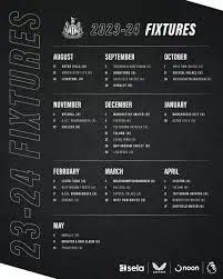Upcoming NUFC Fixtures for the New Season