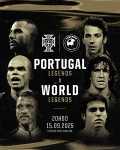 Portugal Legends Set to Face World Legends in Exciting Match