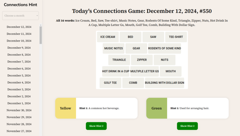 Exploring the Importance of Connections Hint