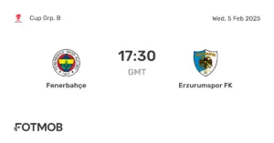 Fenerbahçe and Erzurumspor: A Match to Remember