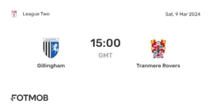 Gillingham vs Tranmere: Upcoming Clash in League Two
