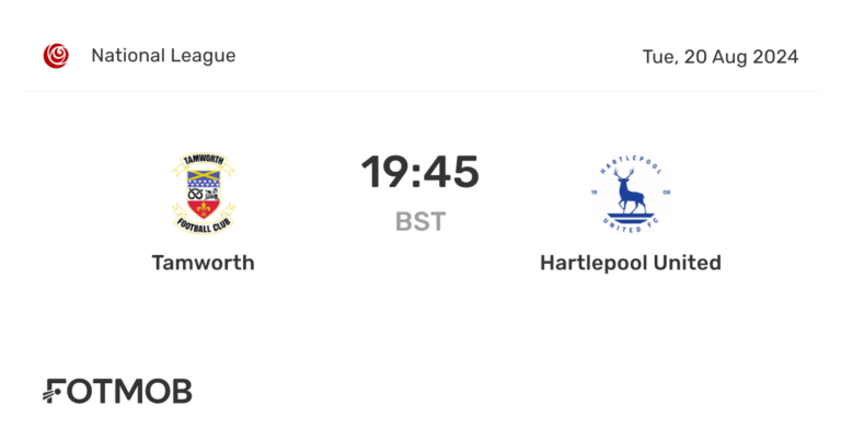 Tamworth vs Hartlepool: Recent Match Overview