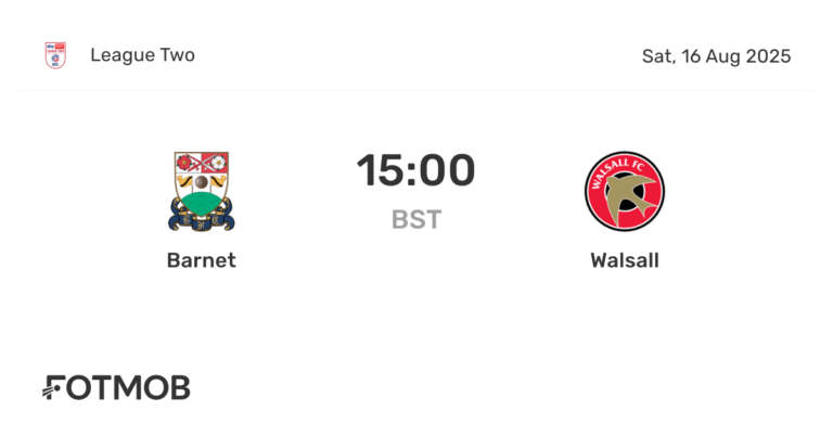 Walsall vs Barnet: A Thrilling Encounter in the League