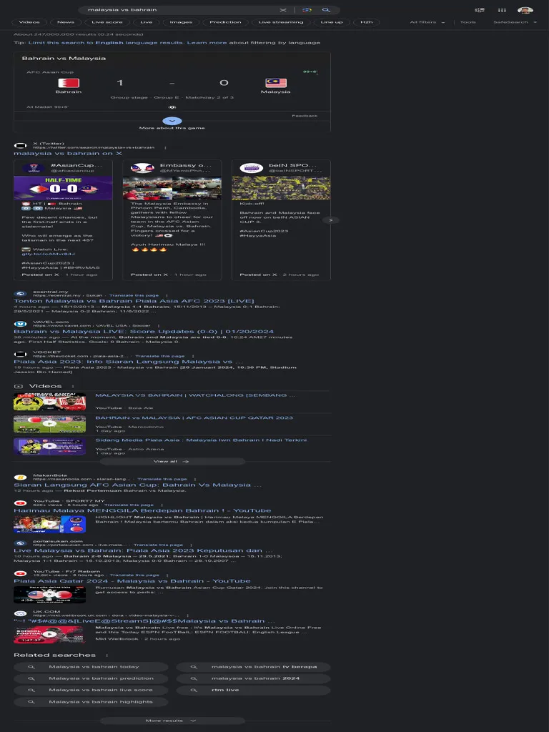 malaysia vs bahrain — IN news