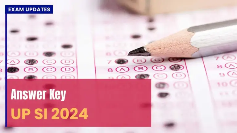 Up si answer key 2026: UP Police SI Answer Key 2026 Released