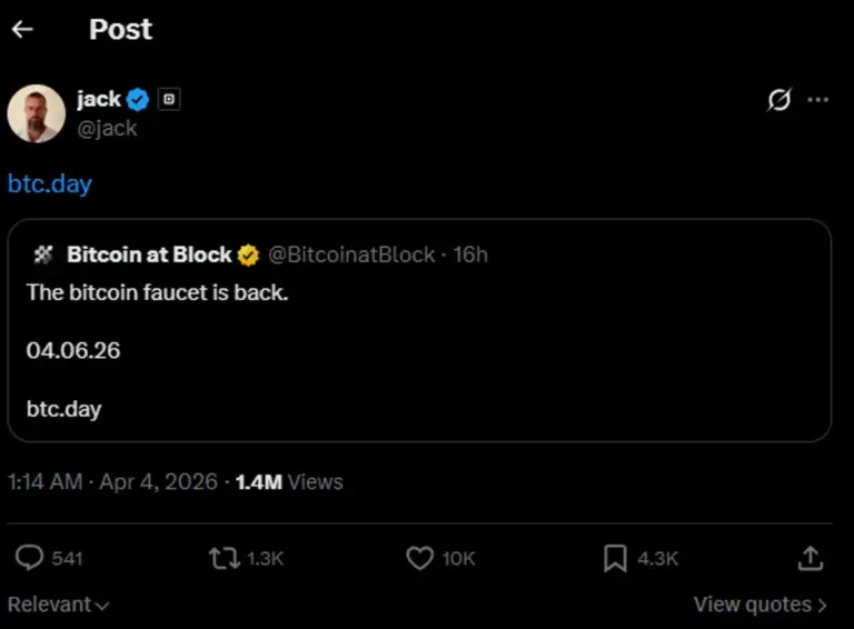 Free Bitcoin: Jack Dorsey Revives Bitcoin Faucet