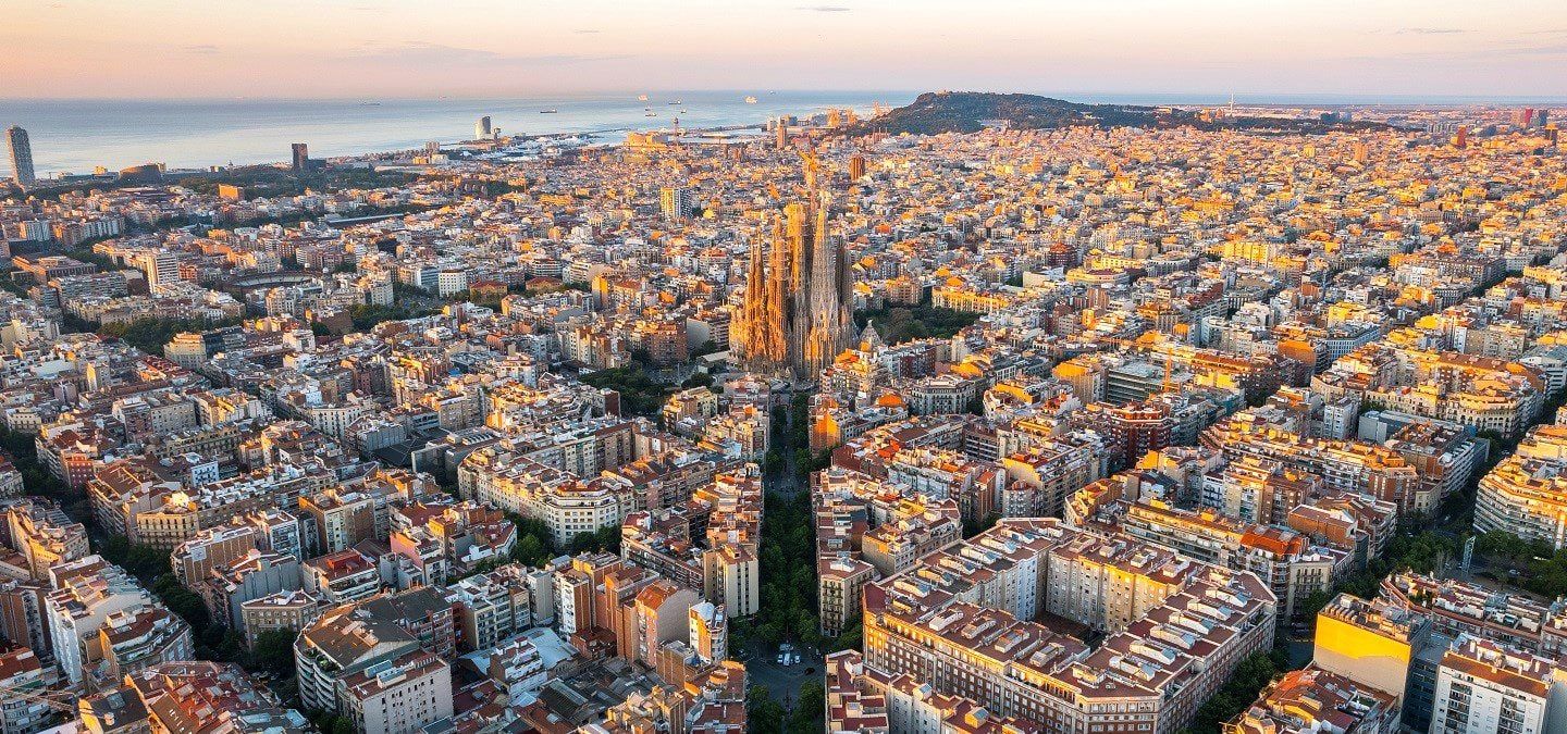 A bird's eye view of Barcelona